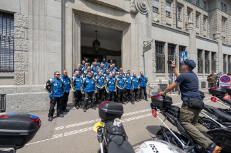 Unterwegs mit der Sicherheits-Eskorte der Tour de Suisse